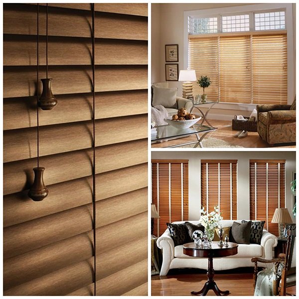 living faux wood blinds